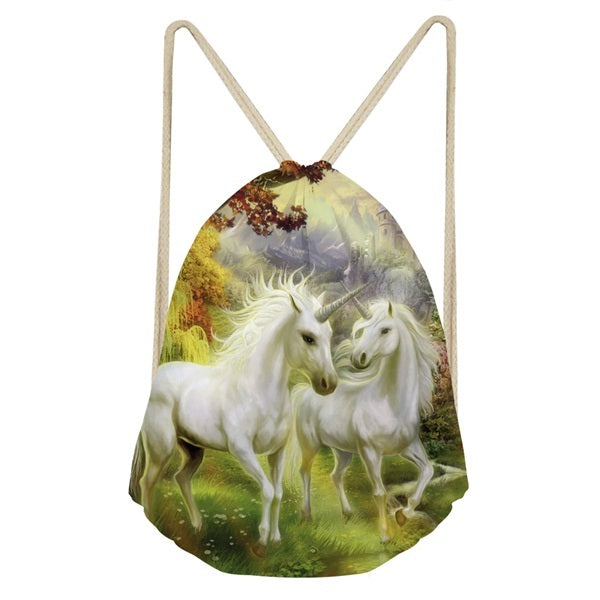 Water Polyester Drawstring Sports Backpack Drawstring Bag