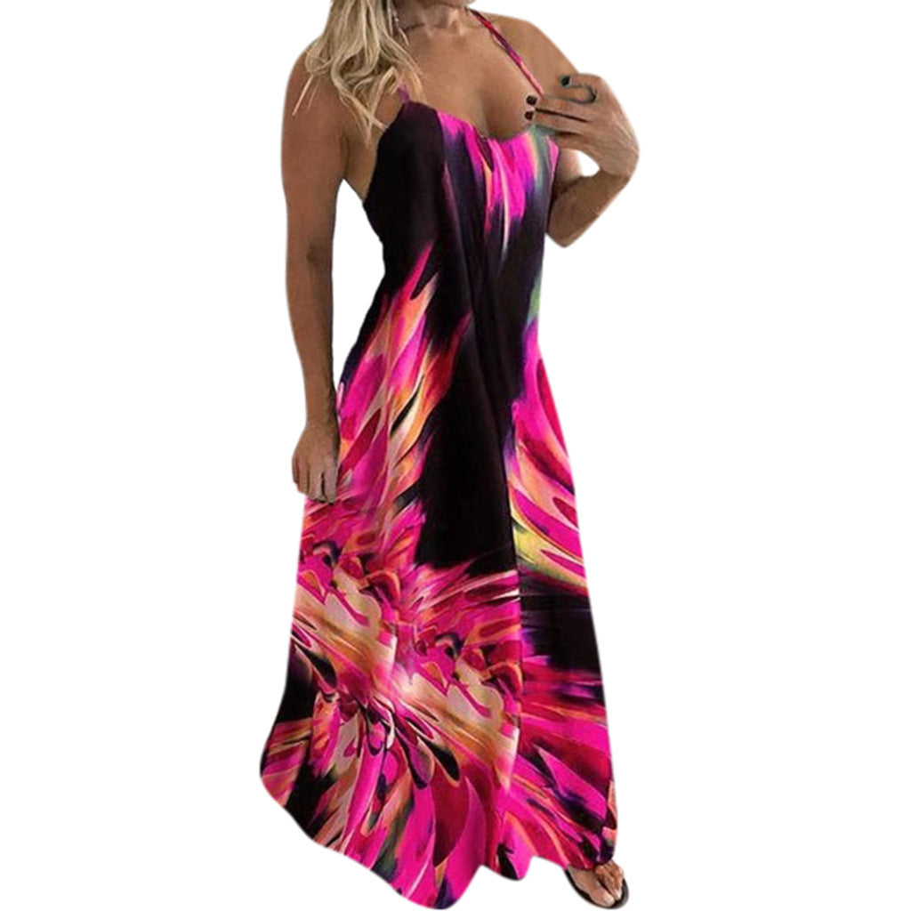 Positioning flower strap dress