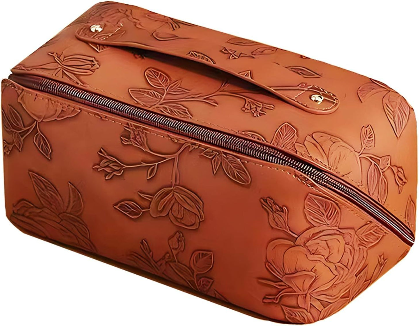 Wholesale Embossed Pattern Leather Makeup Cosmetics Bag