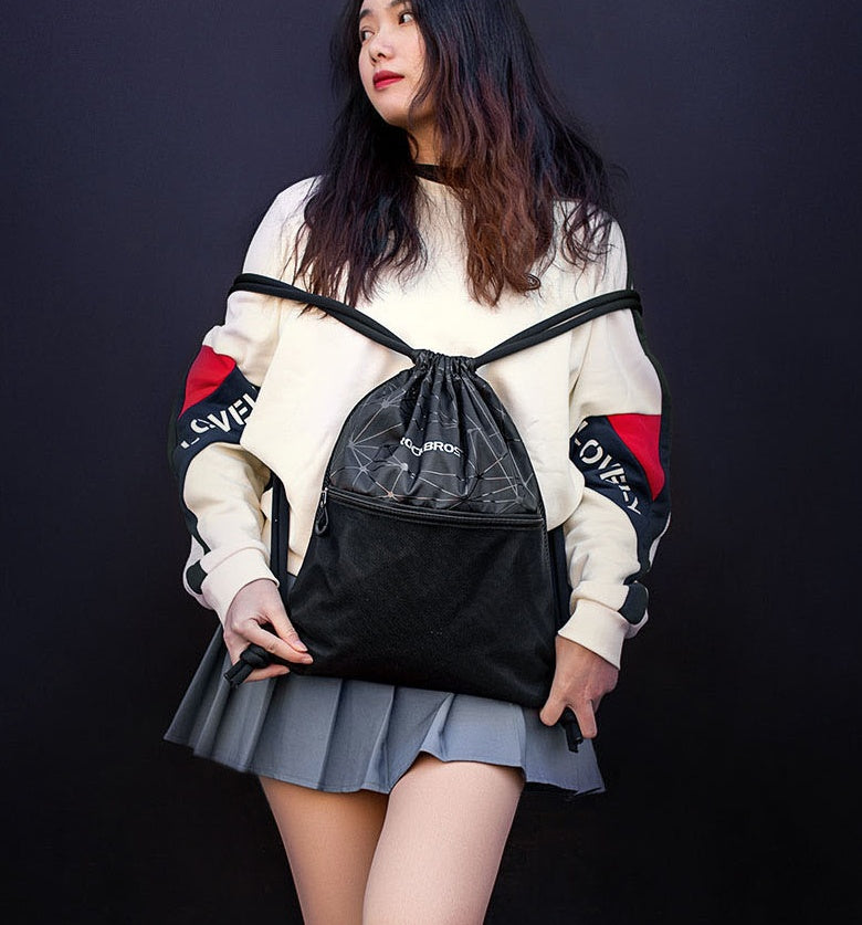 Shoulder storage bag drawstring drawstring