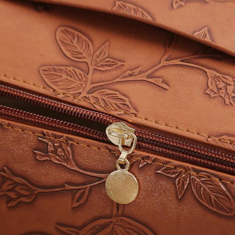 Wholesale Embossed Pattern Leather Makeup Cosmetics Bag