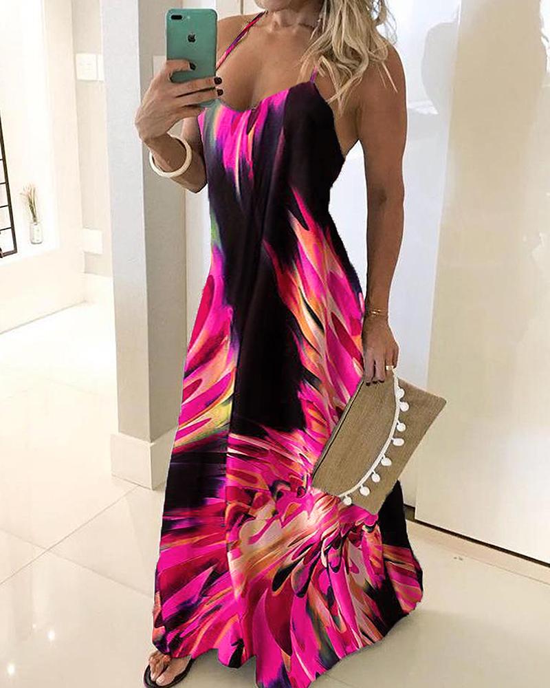 Positioning flower strap dress