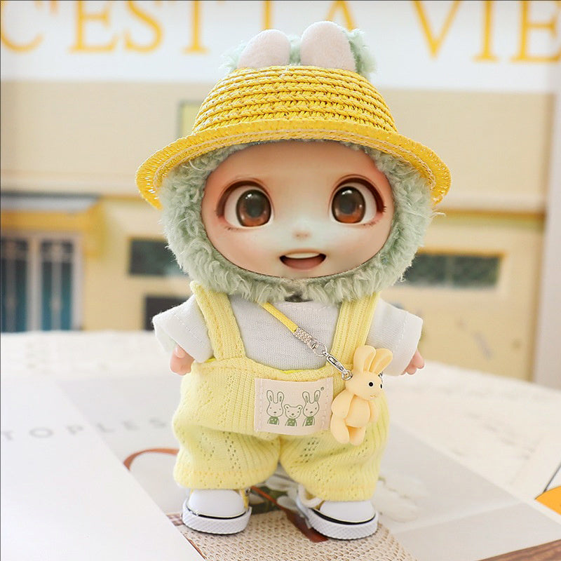 5PCS-Set Cute Hat Shoes Doll Clothes Outfit Set For LABUBU 15CM-17CM Doll, Adorable Dress Up Accessories For Doll - Dolls Not Included