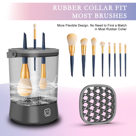 Electric Makeup Brush Cleaner - 9000 RPM Makeup Brush Cleaning Machine, Waterproof Automatic Makeup Brush Cleaner For Makeup Sponges And Brushes