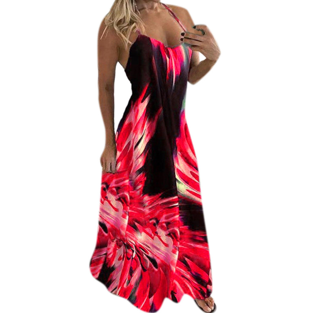 Positioning flower strap dress