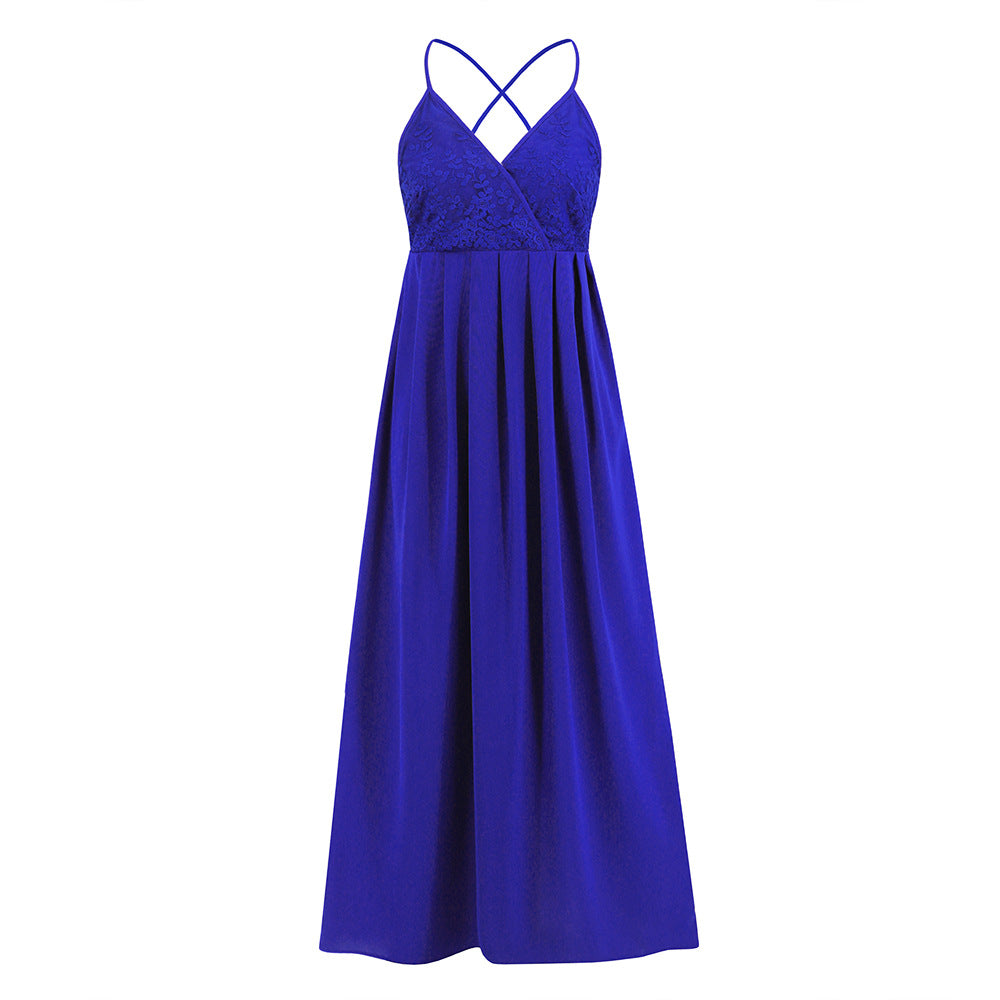Summer Lace Cross Strap Dress