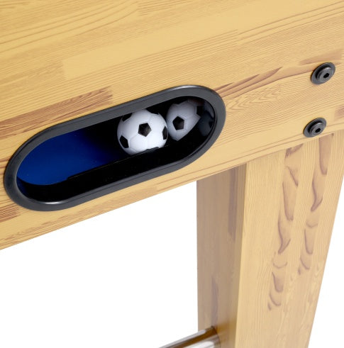 54-Inch Hurricane Foosball Table For Family Game Rooms With Light Cherry Finish, Analog Scoring And Free Accessories