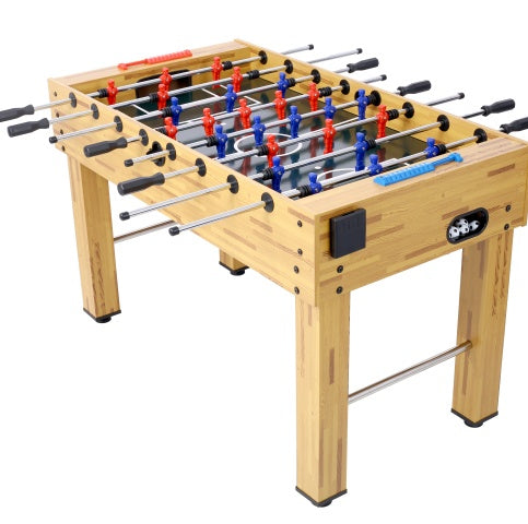54-Inch Hurricane Foosball Table For Family Game Rooms With Light Cherry Finish, Analog Scoring And Free Accessories