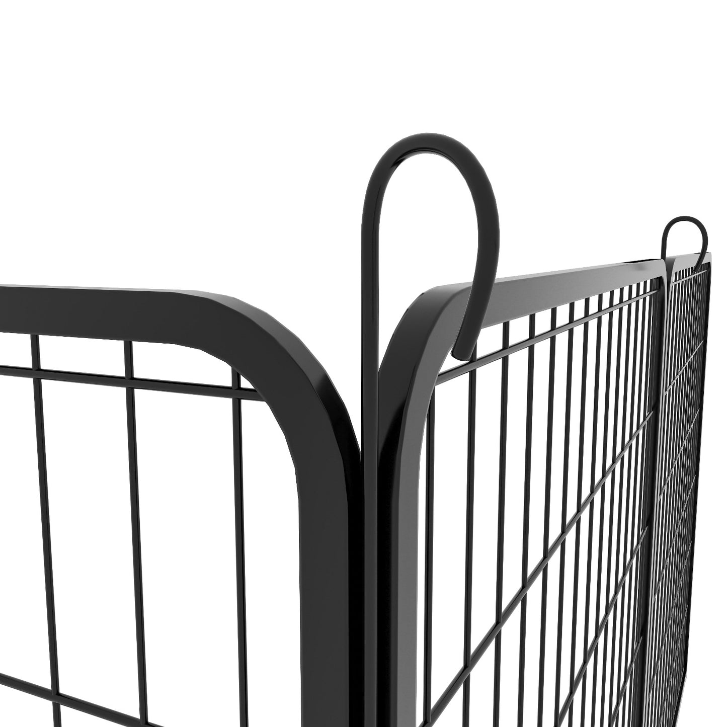 6 Panels Heavy Duty Metal Playpen With Door 39.37 H Dog Fence Pet Exercise Pen For Outdoor, Indoor